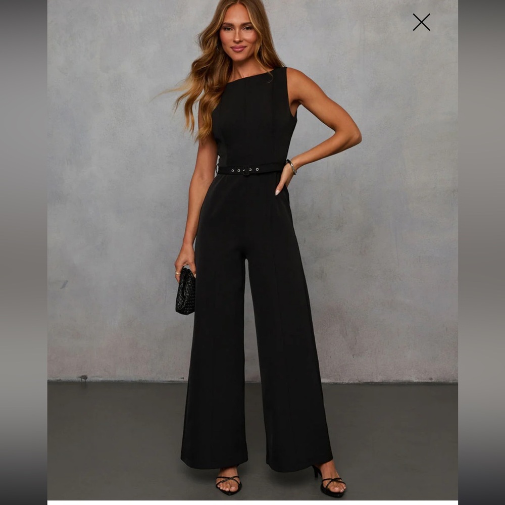 Vici Black Sleeveless Jumpsuit